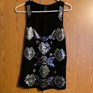 5/$25 Black Sequin Tank Top